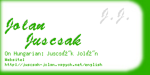 jolan juscsak business card